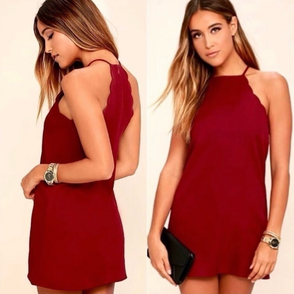 NWT Lulu's Burgundy Mini Dress